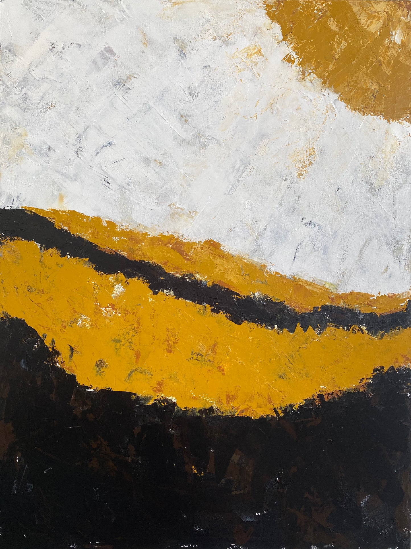 "Made it to Sunrise" Abstract Painting 108" w x 48"h by artist Raymond McKenzie
