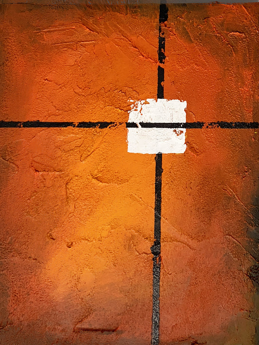 Orange Ablaze 1 Acrylic Painting