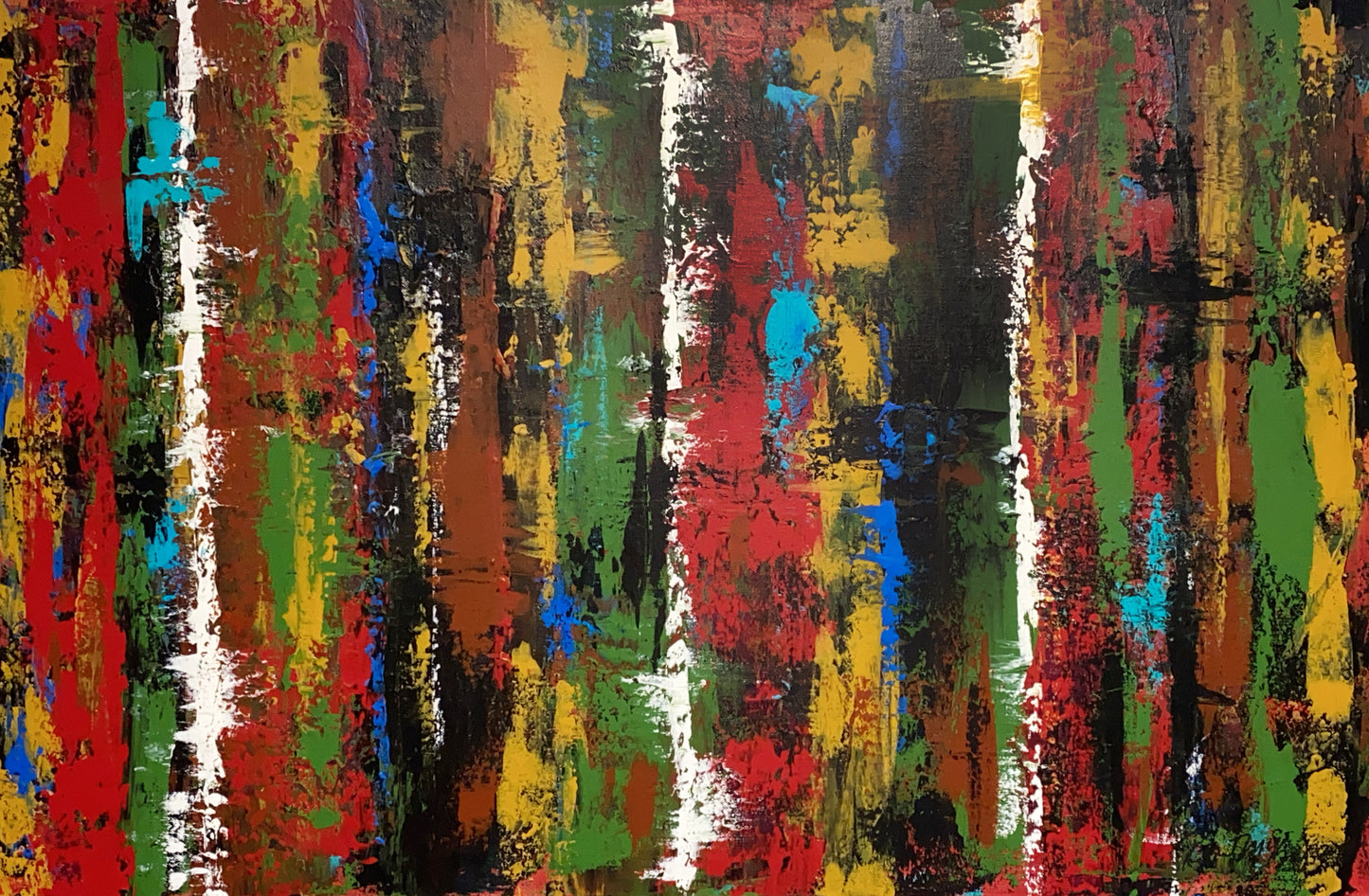 Abstract Forest 1 Acrylic Painting 36"w x 24"h