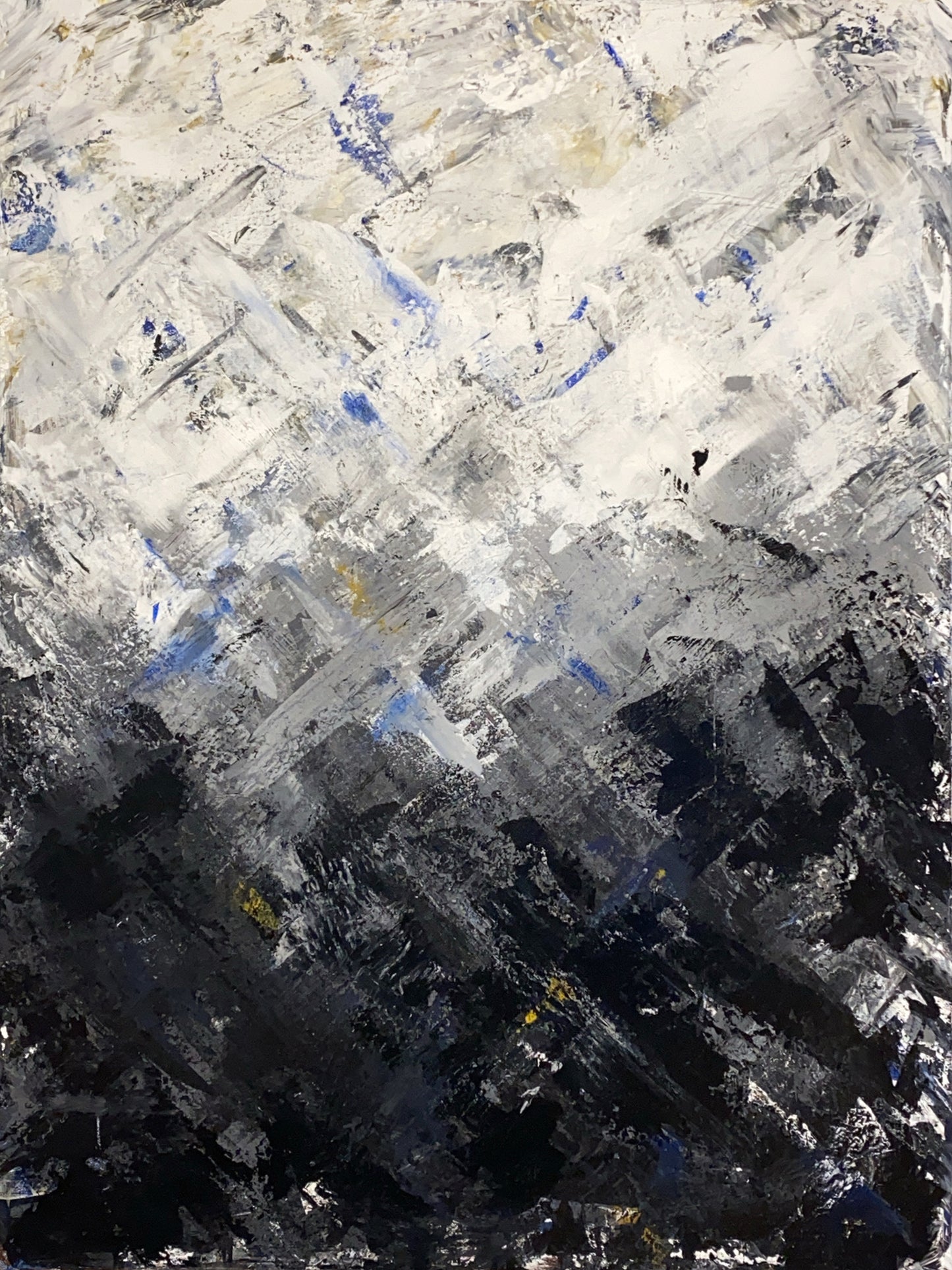 Black White Abstract 1 Acrylic Painting