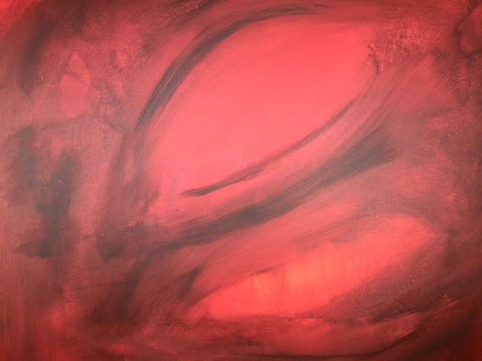 Red Black Acrylic Abstract 40" x 60"